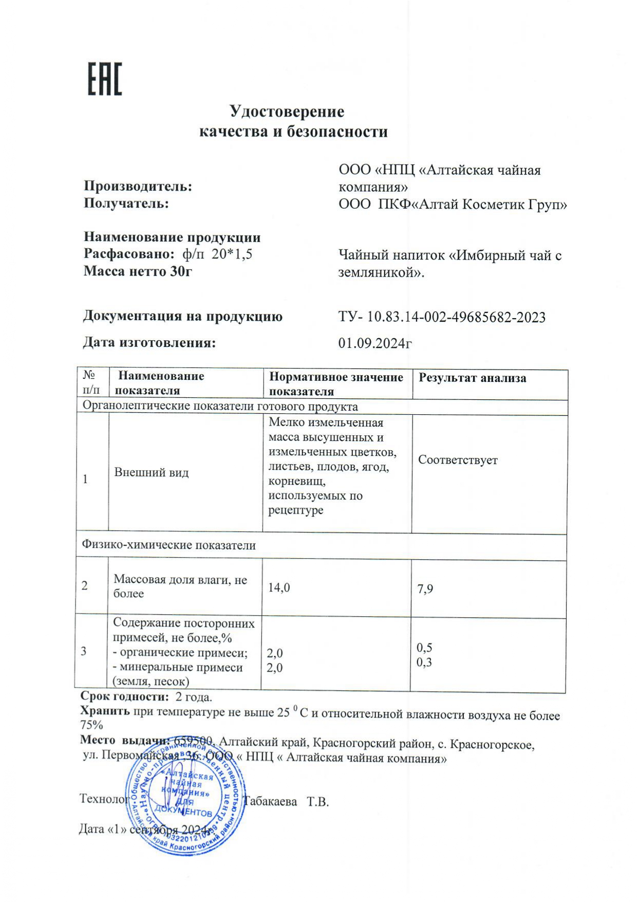 Паспорт №092024